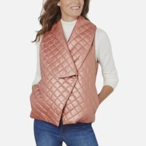 Soft Surroundings Snowling Diamond Quilted Puffer Vest Size Medium